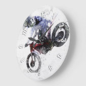 Grande Horloge Ronde Socle de nez - Motocross (Angle)