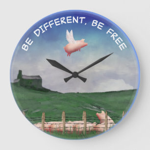 Grande Horloge Ronde Sois différent, sois libre