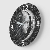 Grande Horloge Ronde Soleil céleste et lune (Angle)