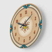 Grande Horloge Ronde Soleil Kachina plumé (Angle)