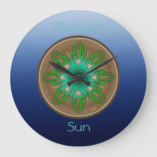 Grande Horloge Ronde Soleil vert