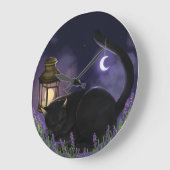 Grande Horloge Ronde Sorcière cosmique (Angle)