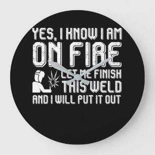 Grande Horloge Ronde Soudeuse sur la soudure de finition du feu je l'ai