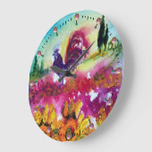 GRANDE HORLOGE RONDE SOUFFLE ET ROOSTER NOIR (Angle)