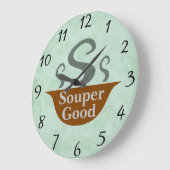 Grande Horloge Ronde Souper Good Wall Clock (Angle)