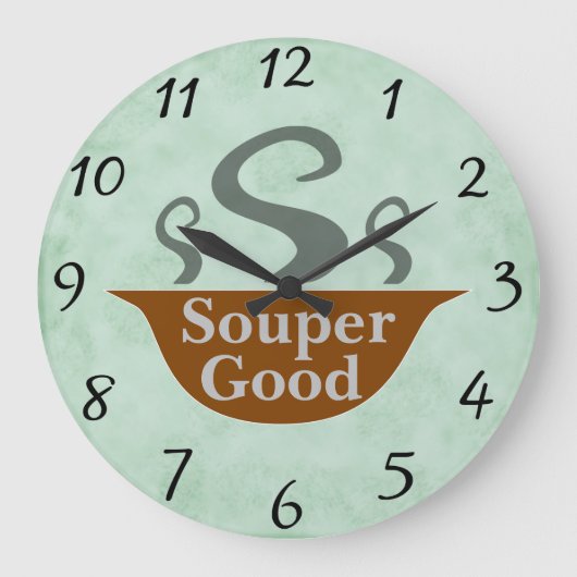 Grande Horloge Ronde Souper Good Wall Clock (Recto)