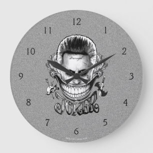 Grande Horloge Ronde Sourire de joker du peloton   de suicide