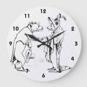 Grande Horloge Ronde Souris de bonne nuit