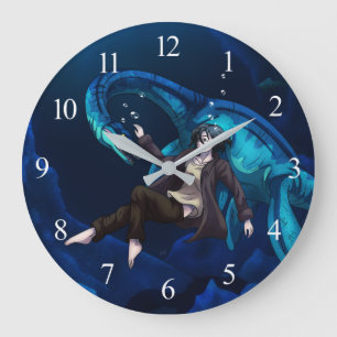 Grande Horloge Ronde Sous l'eau avec Plesiosaurus
