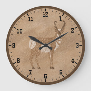 Grande Horloge Ronde Southwest Standing Pronghorn Antelope