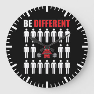 Grande Horloge Ronde Soyez différent - Kawaii Anime Bodybuilding Workou