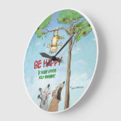 Grande Horloge Ronde Soyez heureux (Angle)