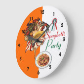 GRANDE HORLOGE RONDE SPAGHETTI PARTY DANCE, CUISINE ITALIENNE ET TOMATE (Angle)