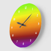 Grande Horloge Ronde Spectre des couleurs horizontales -3 (Angle)