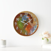 Grande Horloge Ronde Sphenodiscus Lenticularis Ammonite Shell Opération (Maison)