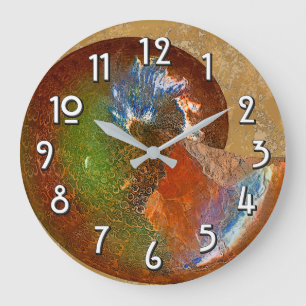 Grande Horloge Ronde Sphenodiscus Lenticularis Ammonite Shell Opération
