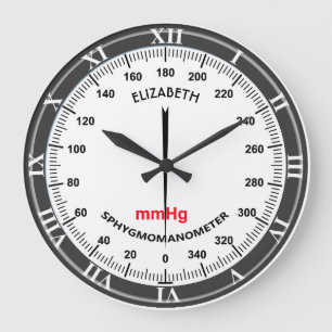 Grande Horloge Ronde Sphygmomanomètre Surveillance de la pression art