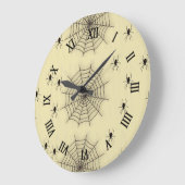 Grande Horloge Ronde Spider web and spiders on wall (Angle)