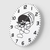 Grande Horloge Ronde Spilled Beans Black and White Outline (Angle)