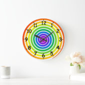 Grande Horloge Ronde Spirale arc-en-ciel (Maison)