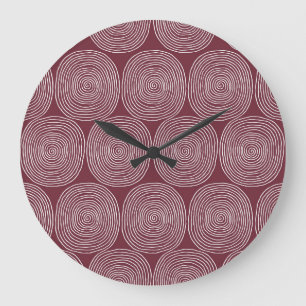 Grande Horloge Ronde Spiralé Whimsy : Composition Vintage artistique
