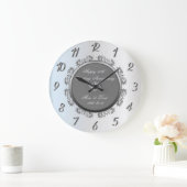 Grande Horloge Ronde Spirales argentées diamant 50e anniversaire de mar (Maison)
