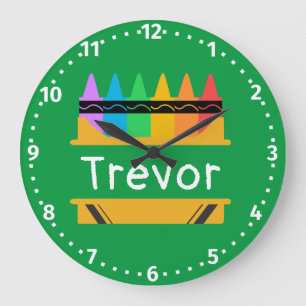 Grande Horloge Ronde Split Crayon Box Personalized