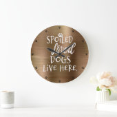 Grande Horloge Ronde Spoiled Loved Dogs (Maison)