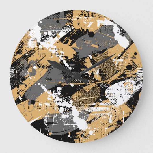 Grande Horloge Ronde Sport Abstrait, style graffiti (Recto)