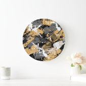 Grande Horloge Ronde Sport Abstrait, style graffiti (Maison)