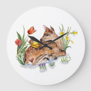 Grande Horloge Ronde Spring Deer
