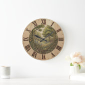 Grande Horloge Ronde Spring Forest Wall Clock – Nature Decor (Maison)