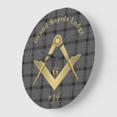 Grande Horloge Ronde Square and Compass Plaid  (Angle)