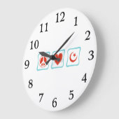 Grande Horloge Ronde Squares de la paix (Angle)