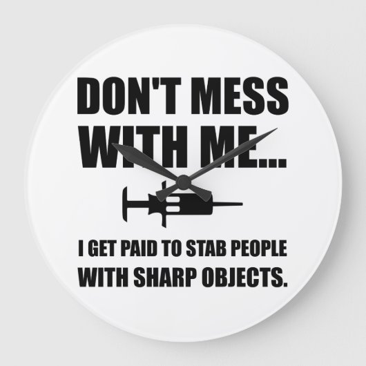 Grande Horloge Ronde Stab Syringe Médicale (Recto)