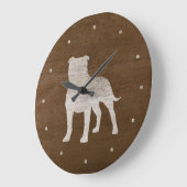 Grande Horloge Ronde Staffordshire Terrier (Angle)