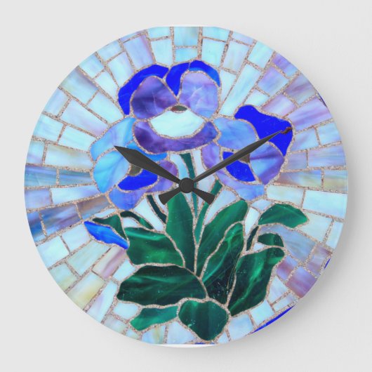 Grande Horloge Ronde stained glass flower clock (Recto)