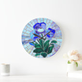 Grande Horloge Ronde stained glass flower clock (Maison)