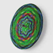 Grande Horloge Ronde Stained Glass Mosaic Abstract #4 (Angle)