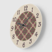 Grande Horloge Ronde Star de Quilted Green (Angle)