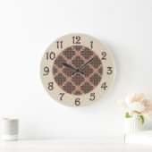 Grande Horloge Ronde Star de Quilted Green (Maison)