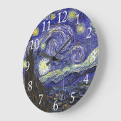 Grande Horloge Ronde Starry Night, Vincent Van Gogh. (Angle)