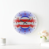 Grande Horloge Ronde Stars & Stripes USA Patriotic (Maison)