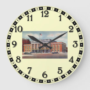 Grande Horloge Ronde Station de train d'Atlantic City PRSL 1936