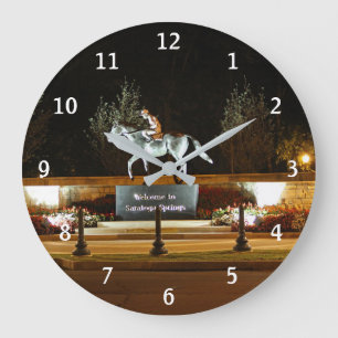 Grande Horloge Ronde Statue de la danseuse autochtone Saratoga Numéro d
