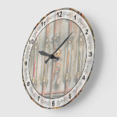 Grande Horloge Ronde Steampunk - Le collecteur de lubrification (Angle)