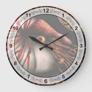 Grande Horloge Ronde Steampunk - Nautilus - Sortir de votre coquille