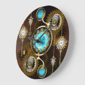 Grande Horloge Ronde Steampunk Rusty Background (Angle)