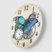 Grande Horloge Ronde Steampunk Victorian Gears (Angle)