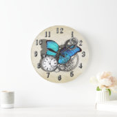 Grande Horloge Ronde Steampunk Victorian Gears (Maison)